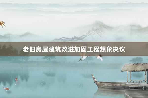 老旧房屋建筑改进加固工程想象决议
